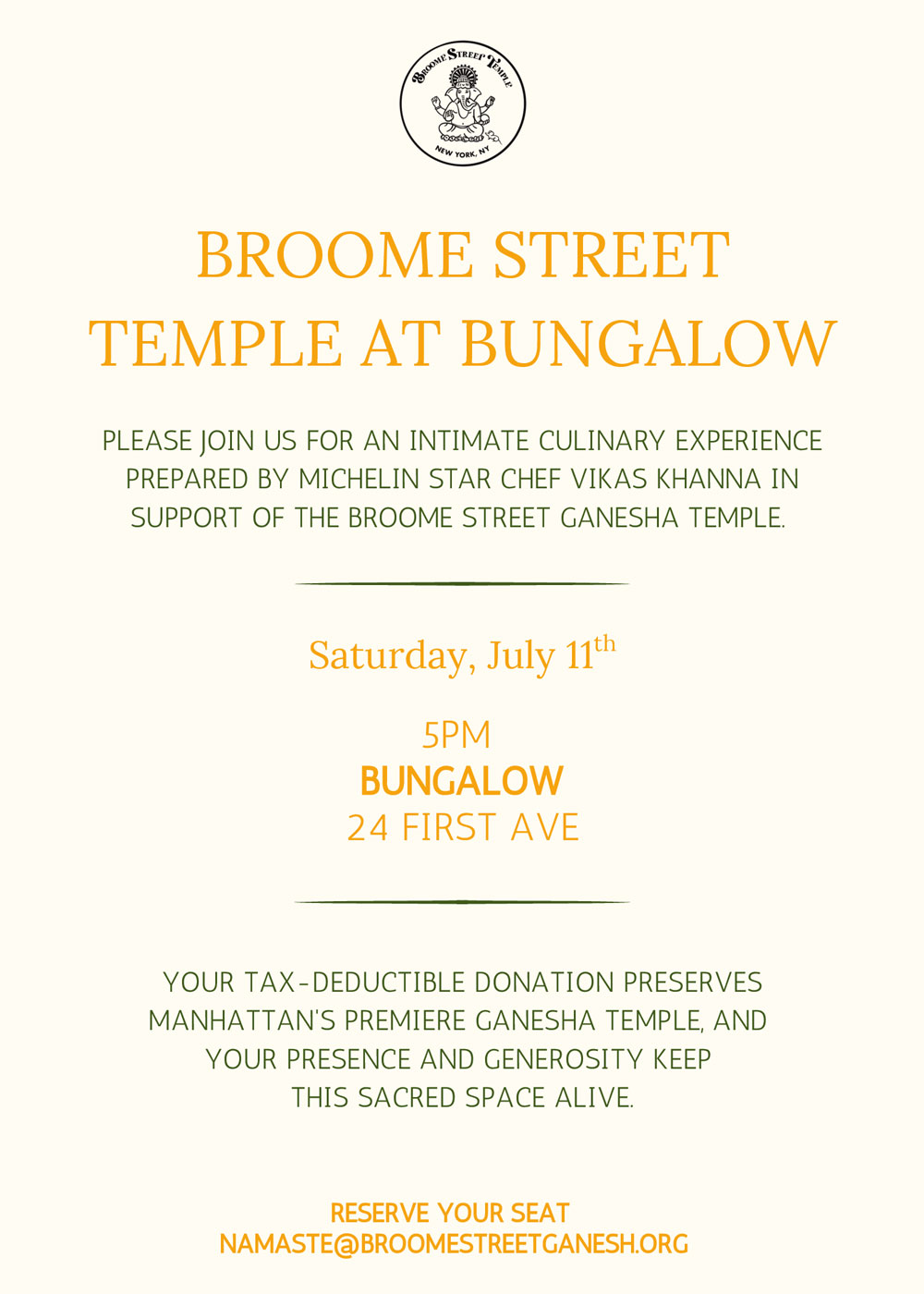 Broome Street Temple at Bungalow